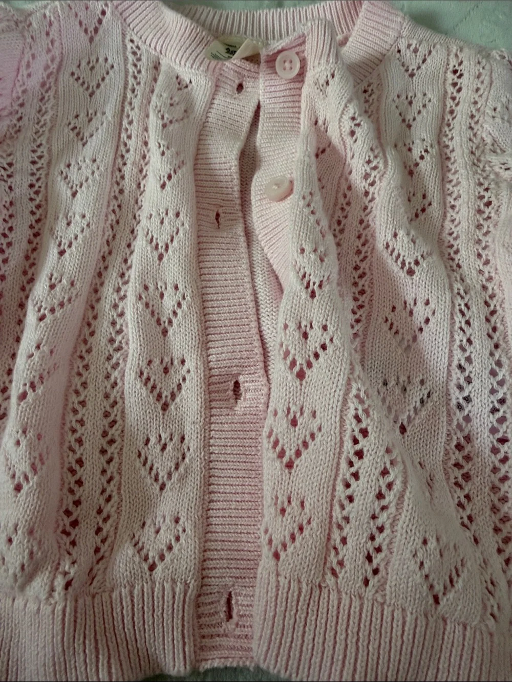 Pink Knit Cardigan Jacket baby girl 6-9 months